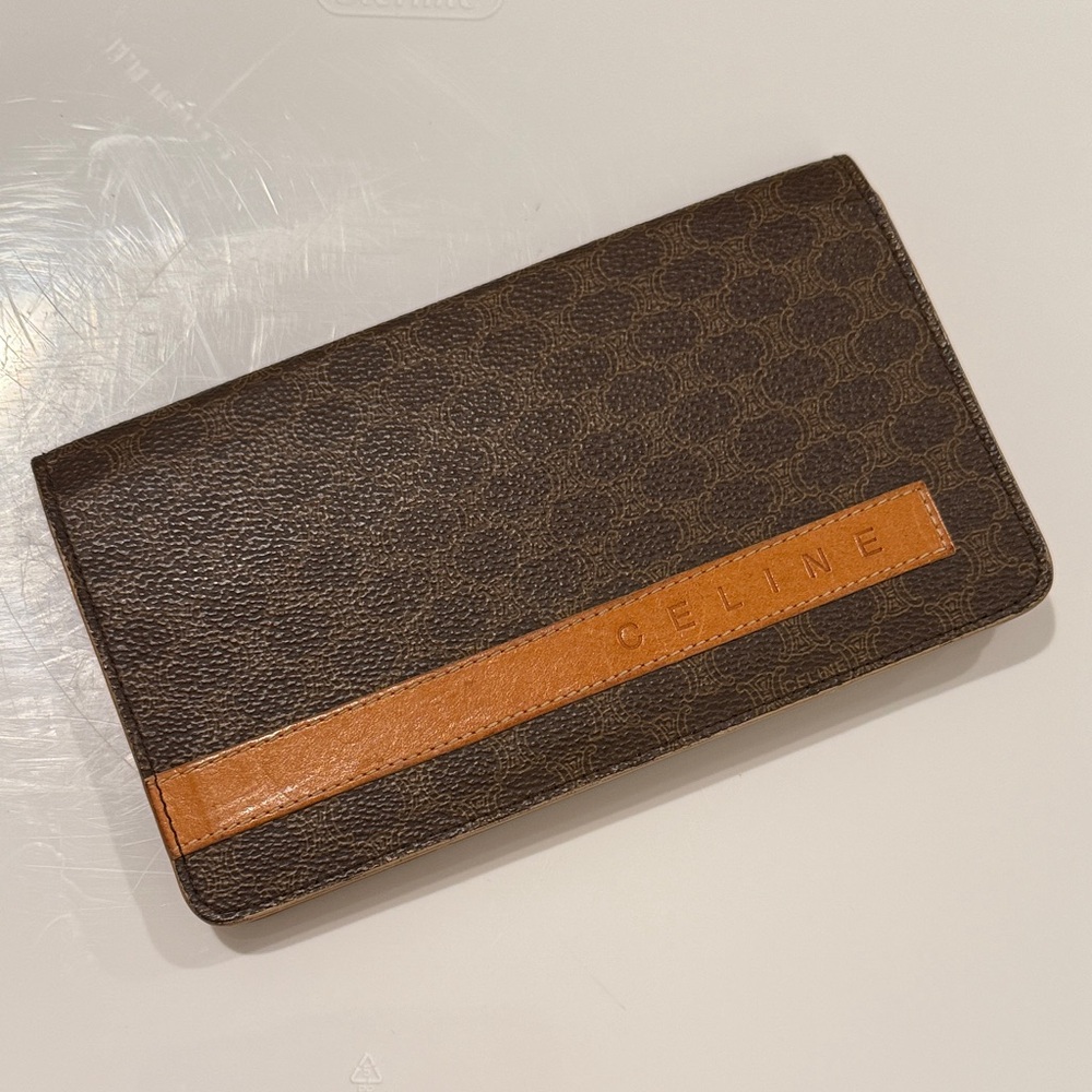 Celine Macadam Long Slim Bifold Wallet with Vachetta Leather - Picture 1 of 9